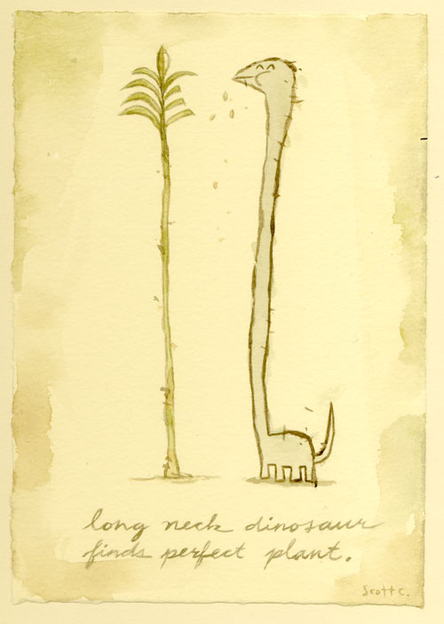 Long Neck Dinosaur Finds Perfect Plant, Scott C.