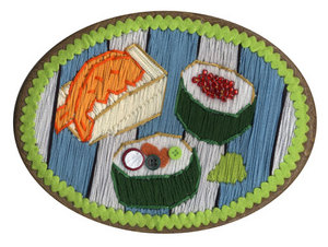 Cross-stitched Sushi, T&A Friendly