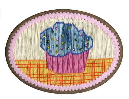 Cross-stitched Cupcake, T&A Friendly