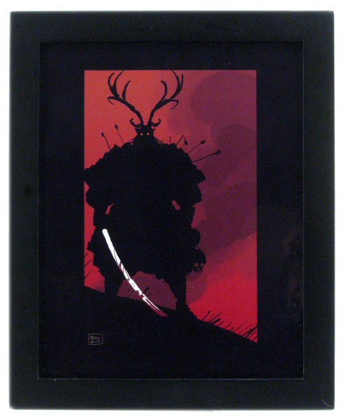 Borislav- Dark Silhouetted Beast Man With Sword, Reagan Lodge