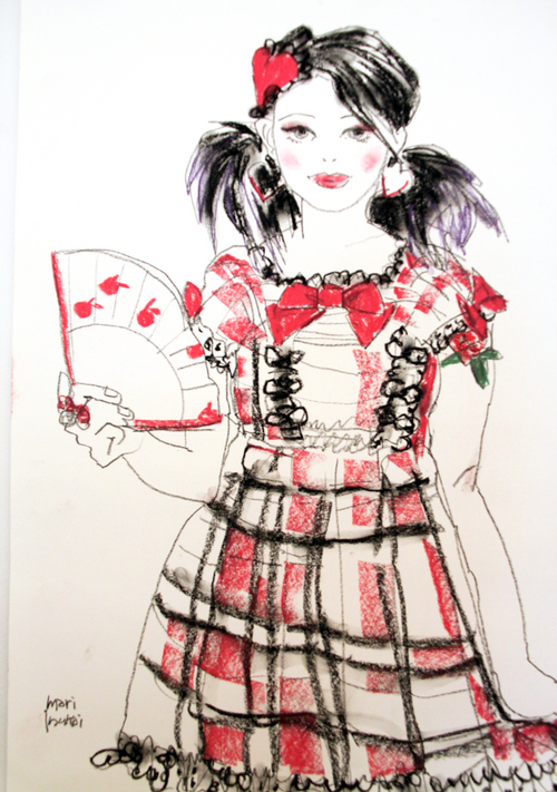 Drawing 2: Girl with Fan, Mari Inukai