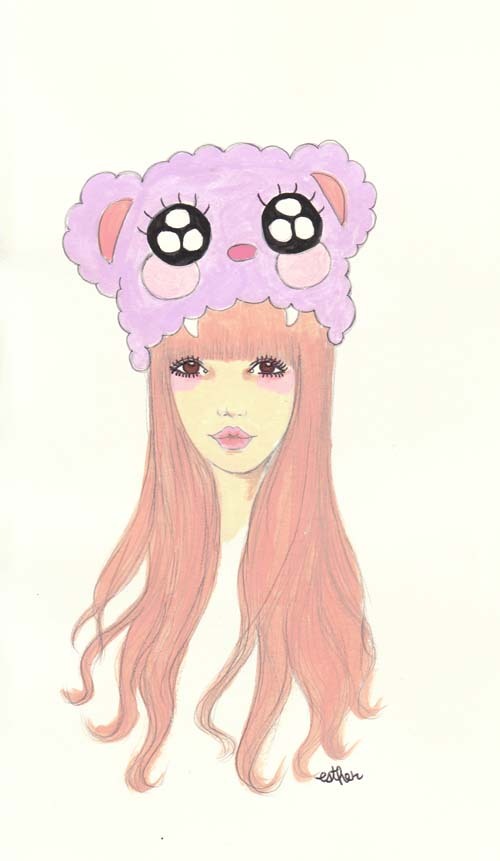 Purple Bear Hat, Esther Kim