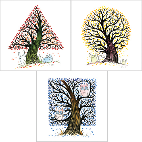 Shape Trees - 3 Print Set [PRINT], Kazu Kibuishi