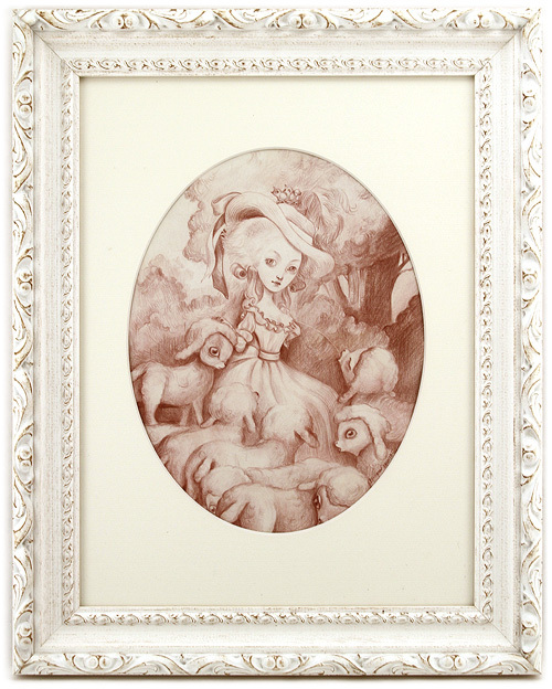 La Bergère de Versailles (drawing), Benjamin   Lacombe 