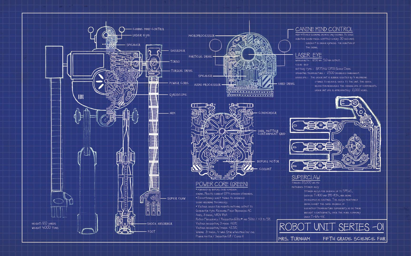 Robot Blue Prints, Dan Santat Robot Blue Prints, Dan Santat