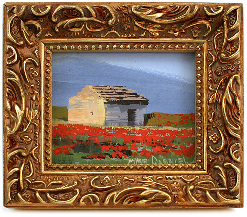 Italian Countryside with Red Flowers, michael Gabriel Italian Countryside with Red Flowers, michael Gabriel