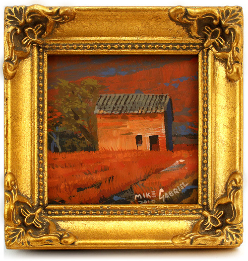 Italian Countryside with Orange Field, michael Gabriel Italian Countryside with Orange Field, michael Gabriel