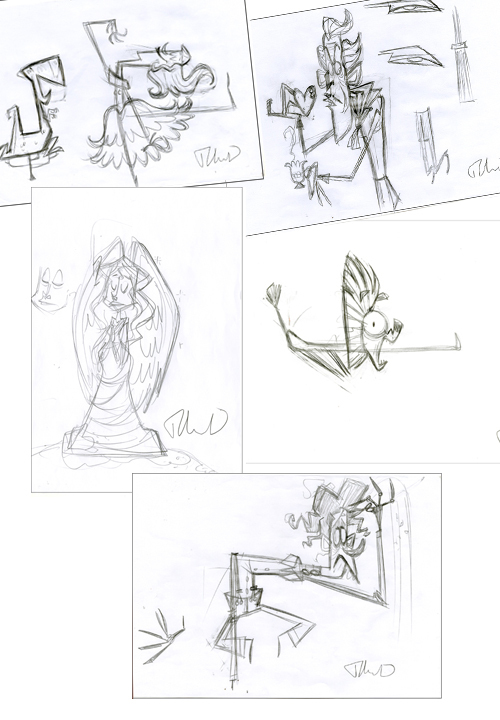 5 roughs for Under the Snow, Ahmed Guerrouache