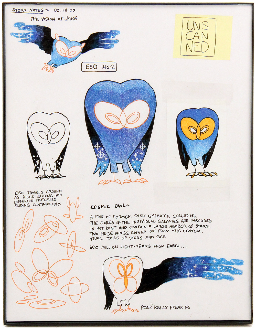Cosmic Owl Concept Drawings, Adam Muto