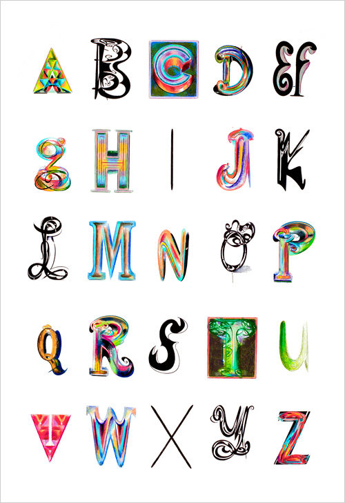 Alphabet with Monogram, Ed Fella Alphabet with Monogram, Ed Fella