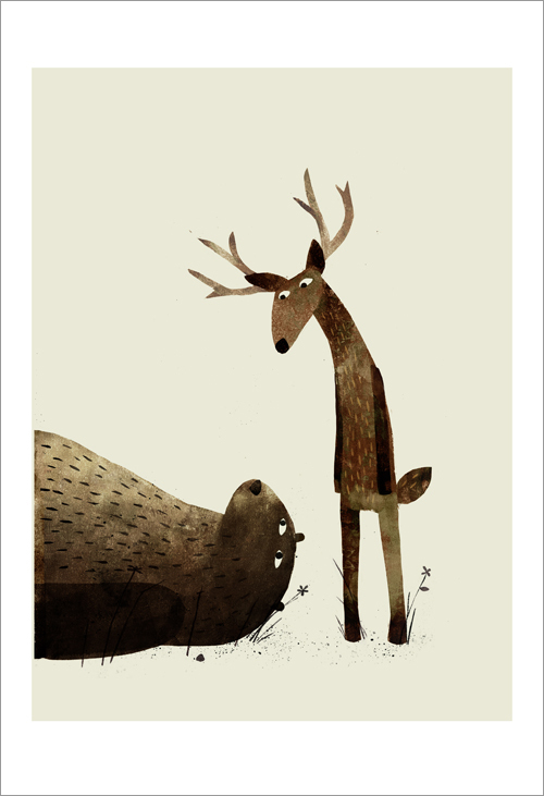 Jon Klassen - Print - I Want My Hat Back - Page 17 (Deer ...