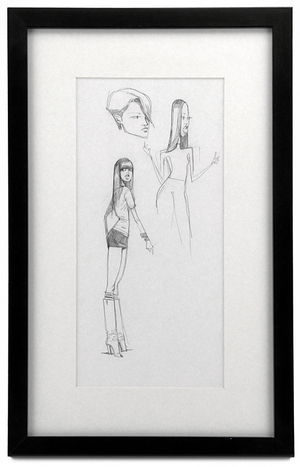 3 Girls Sketch, Robert Valley