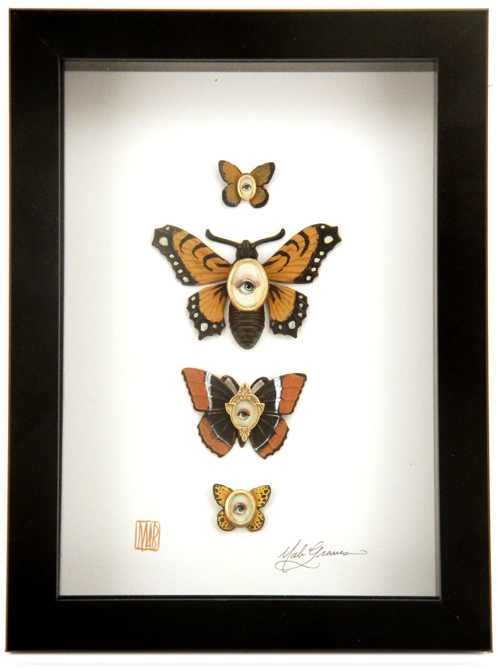 Cabinet of Curiosities Specimen no. 15 - The Monarch Moth Eye Flies , Mab Graves
