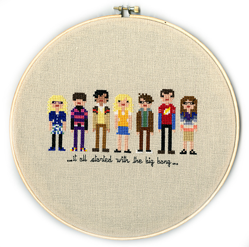 Pixel People - Big Bang Theory, weelittlestitches