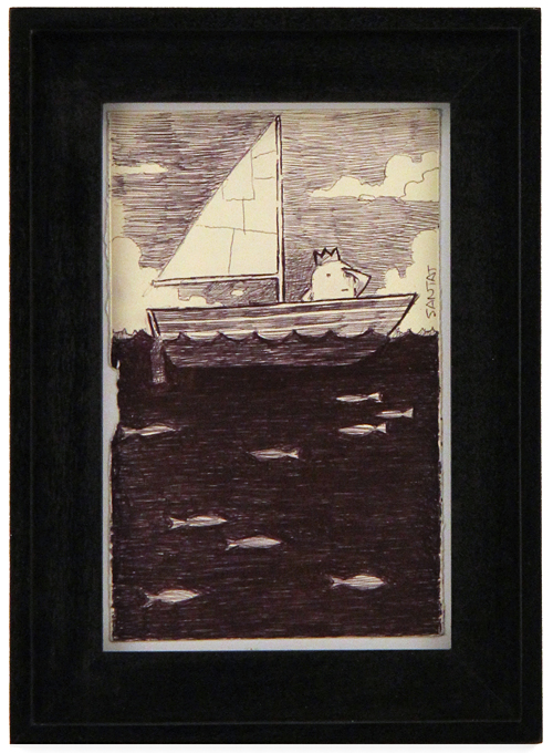 Beekle Sailing (Small Sketch), Dan Santat