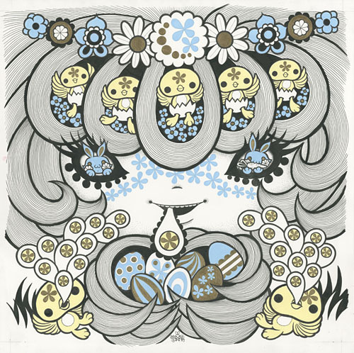 Easter (Acrylic Ink), Junko Mizuno