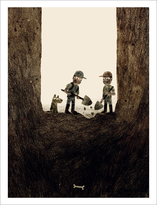 Sam & Dave Dig a Hole - pg. 12 - Last Animal Cookie (PRINT), Jon Klassen