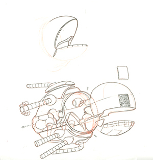 Spaceship Sketch (Smek pg 299) Unframed, Adam Rex