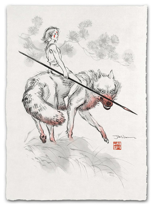 Wolf Girl (Princess Mononoke) - Print, Jed Henry