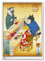 Sushi Cats - Print
