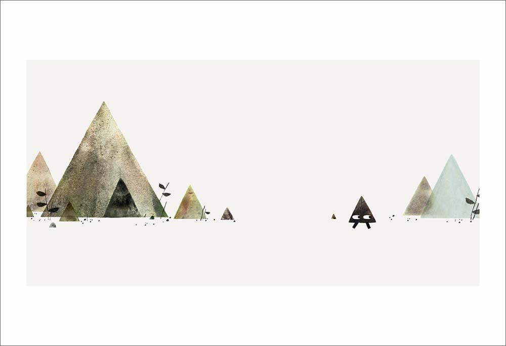 Triangle - pg. 11-12 - Triangle Walk (PRINT), Jon Klassen