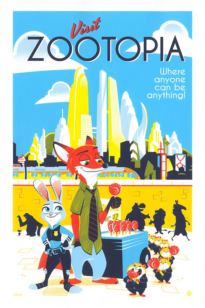 Cyclops Printworks: Zootopia (Print), Dave Perillo