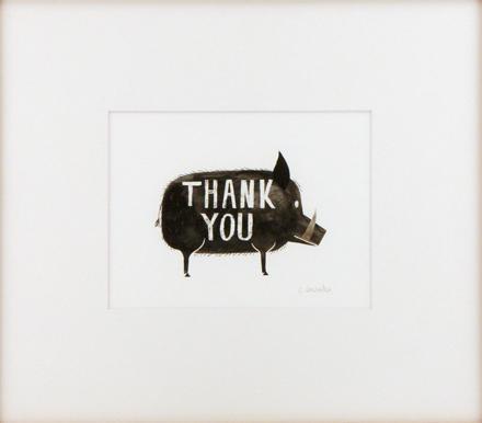 Grateful Pig (Matted Print), Chris Sasaki