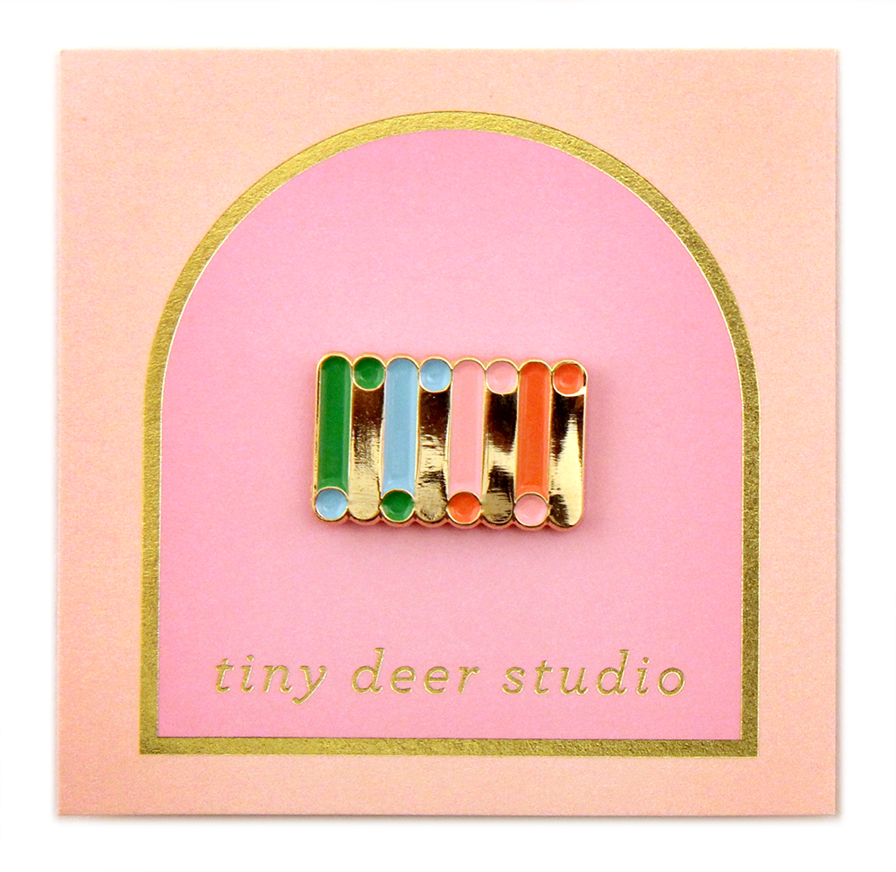 Tubes Enamel Pin - Tiny Deer Studio Tubes Enamel Pin - Tiny Deer Studio