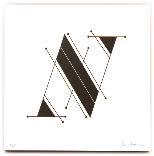 Alphabet Letterpress Print "N" (Editions of 75), Jessica Hische