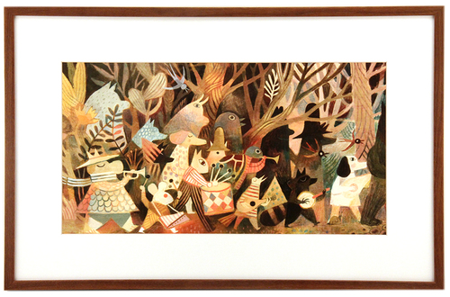 Pokko: Marching Band (FRAMED print), Matthew Forsythe Pokko: Marching Band (FRAMED print), Matthew Forsythe