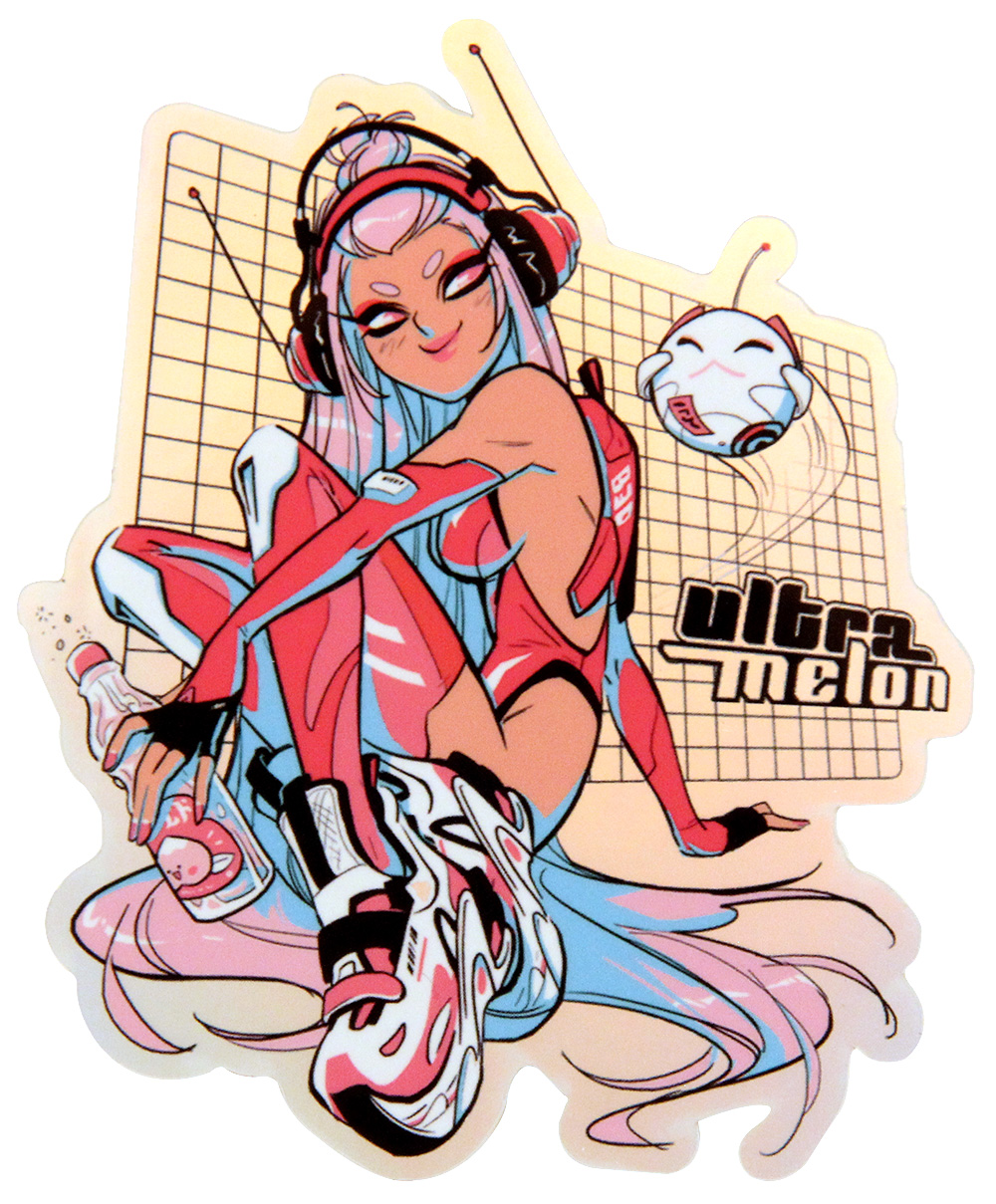 Space Pop Sticker, Babs Tarr Space Pop Sticker, Babs Tarr