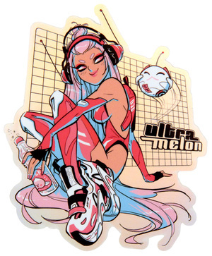 Space Pop Sticker, Babs Tarr Space Pop Sticker, Babs Tarr