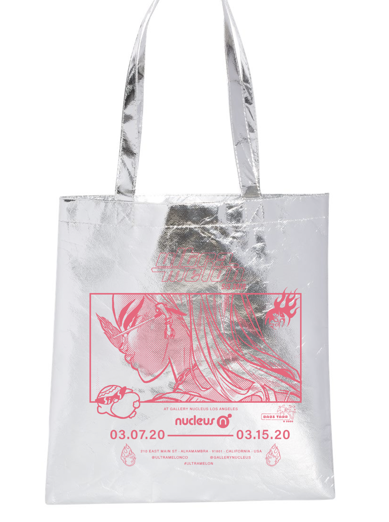 Tote Bags (Silver), Babs Tarr Tote Bags (Silver), Babs Tarr