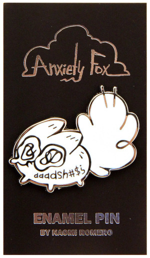 aaadah#!? - Anxiety Fox Enamel Pin, Naomi Romero aaadah#!? - Anxiety Fox Enamel Pin, Naomi Romero