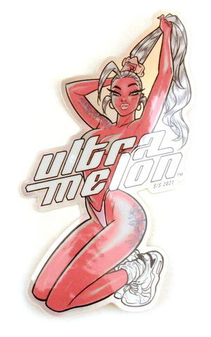 Silver Ponytail Ultramelon Girl Sticker, Babs Tarr