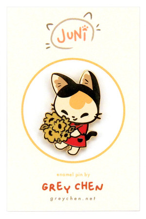 Juni The Cat - Sunflower, Grey Chen Juni The Cat - Sunflower, Grey Chen