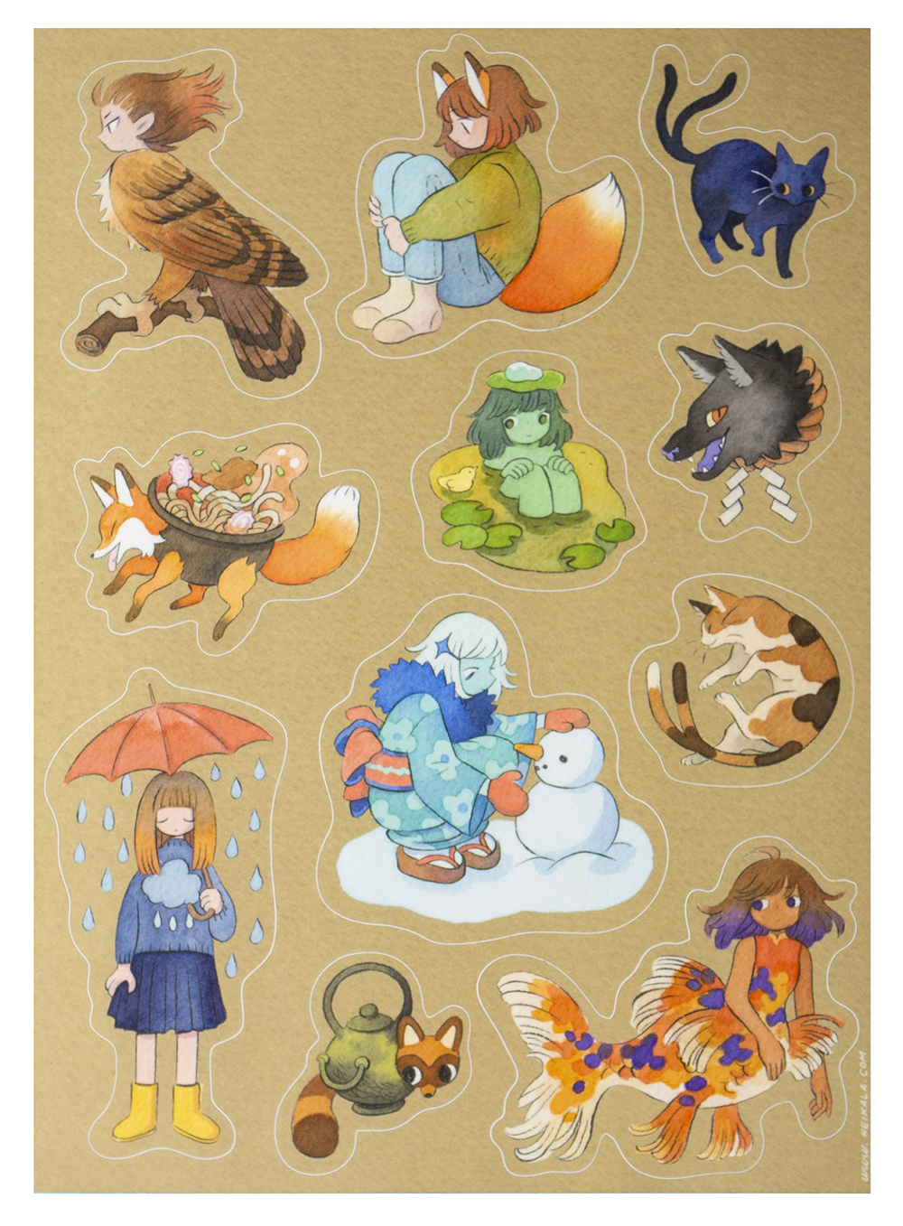 Yōkai - Heikala Sticker Sheet, Heikala