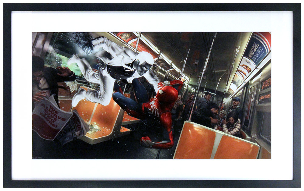Marvel's Spider-Man: Spider-Man vs. Mister Negative Subway Battle (FRAMED PP), Insomniac Games