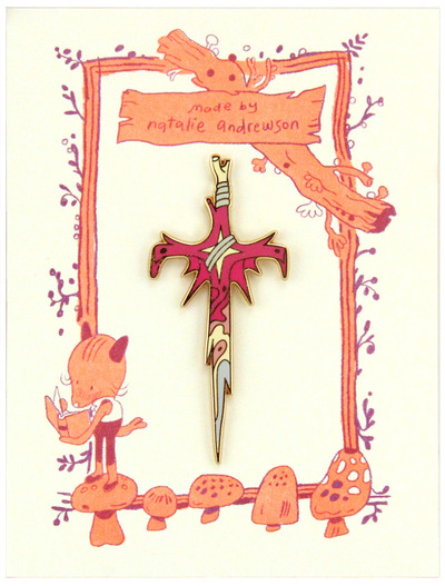 Fairy Sword - Natalie Andrewson Enamel Pin, Natalie Andrewson Fairy Sword - Natalie Andrewson Enamel Pin, Natalie Andrewson