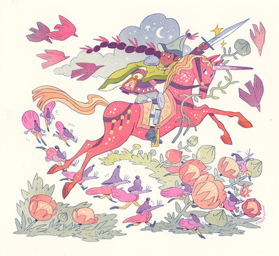 Unicorn Knight [RISOGRAPH], Natalie Andrewson