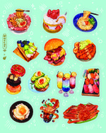 Foodie - Maomomiji x Nucleus Sticker Sheet