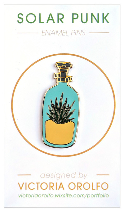 Aloe Oxy-Tank - Victoria Orolfo Enamel Pin, Victoria Orolfo Aloe Oxy-Tank - Victoria Orolfo Enamel Pin, Victoria Orolfo