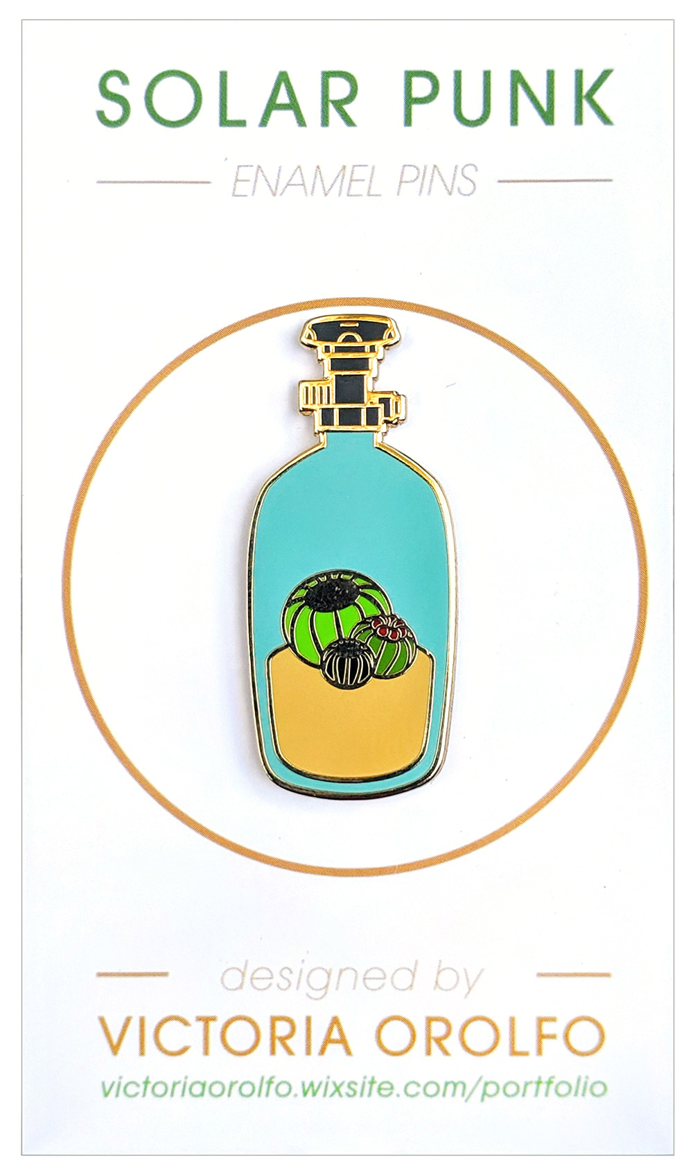 Barrel Cactus Oxy-Tank - Victoria Orolfo Enamel Pin, Victoria Orolfo Barrel Cactus Oxy-Tank - Victoria Orolfo Enamel Pin, Victoria Orolfo