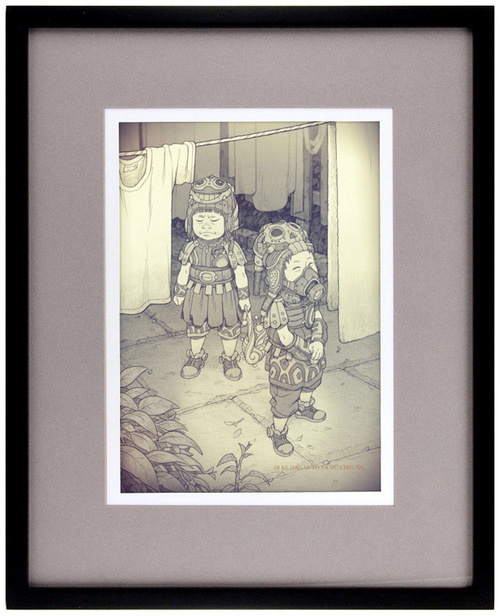 「待ちきれない」(Can't wait) - Framed Illustration 1/5, Tatsuyuki Tanaka