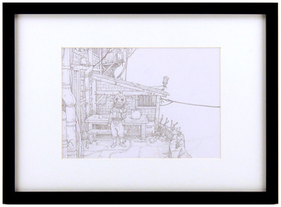 「裏庭」 (Back yard) - Refined Layered Drawing, Tatsuyuki Tanaka
