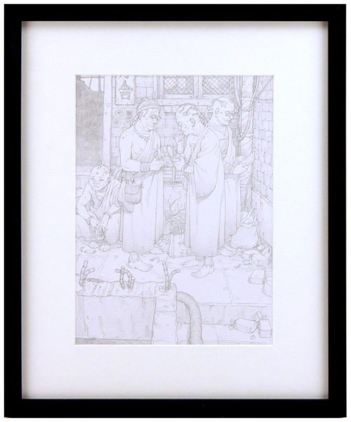 「僧侶達」(Monks) - Refined Drawing, Tatsuyuki Tanaka