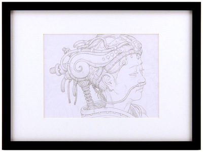 「高齢の女性」(Elderly woman) - Refined Layered Drawing, Tatsuyuki Tanaka