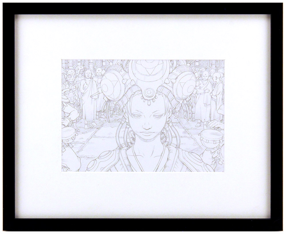 「巫女」(Shrine maiden) - Refined Drawing, Tatsuyuki Tanaka