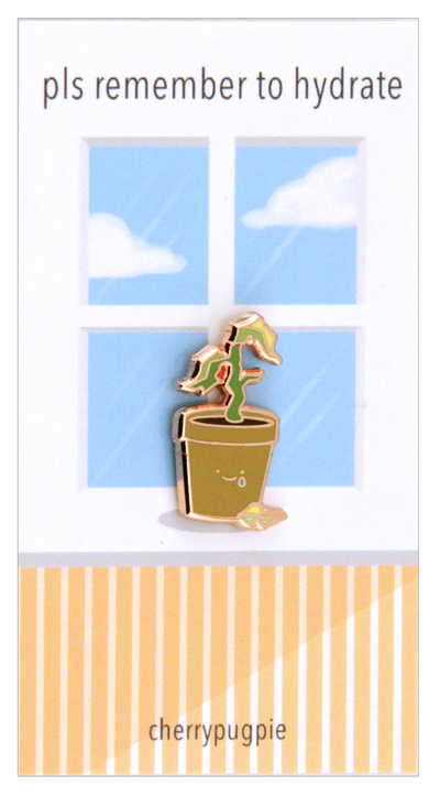 Sad Plant - cherrypugpie enamel pin, cherrypugpie