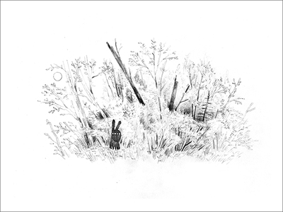 Rabbit in Woods (PRINT), Jon Klassen